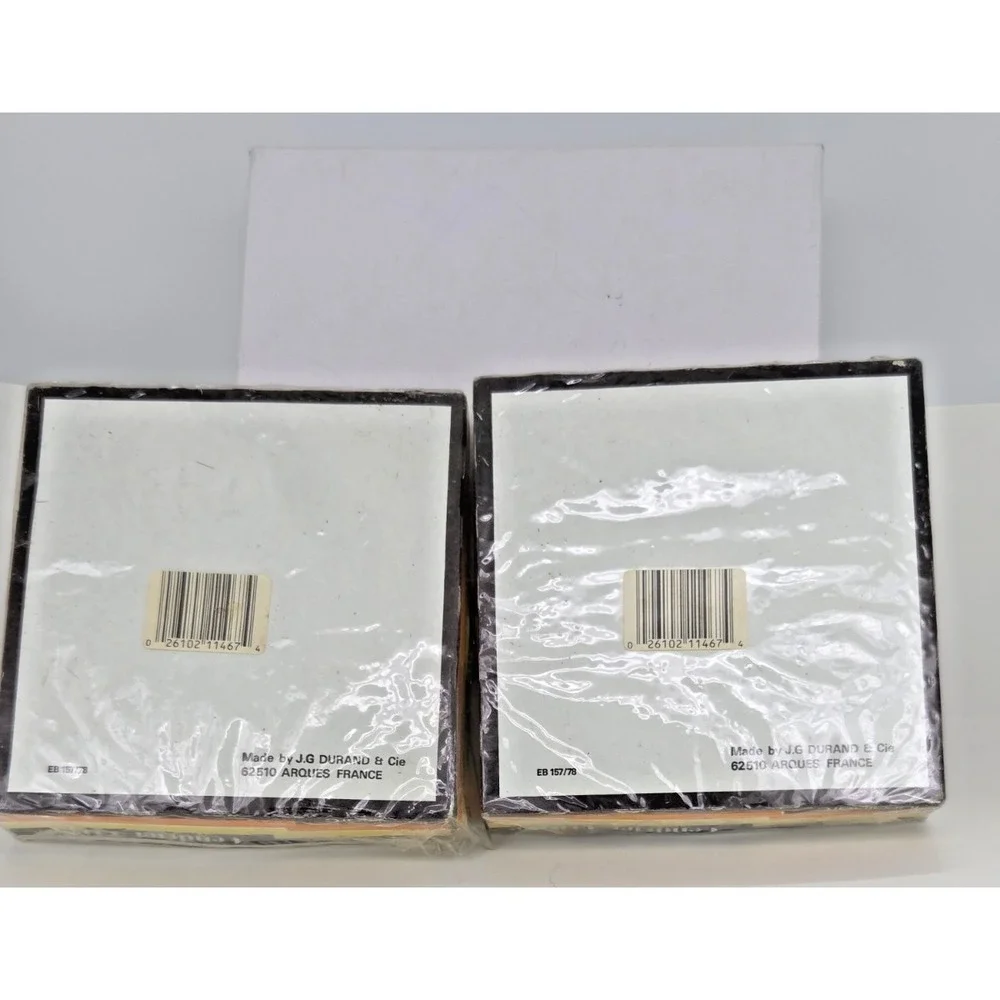 NOS Vintage MCM Set Of 2 Luminarc Cendrier Prisme Glass Ashtrays France 1970s